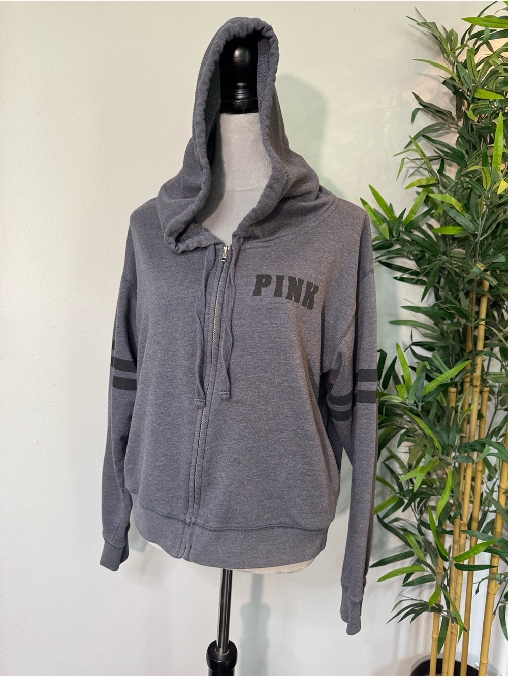 PINK Victoria's Secret Heather Gray Hooded Sweatshirt M